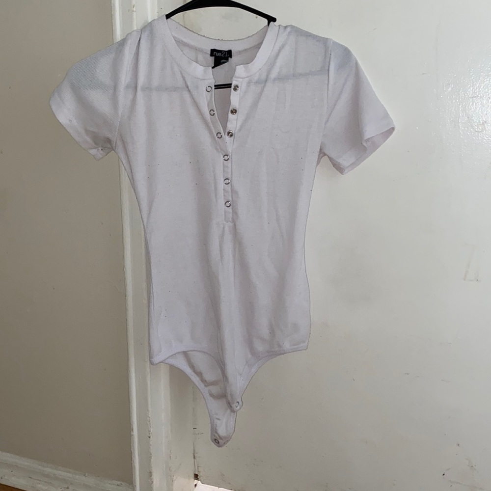 White button up bodysuit